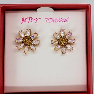 Betsey Johnson Daisy Stud Earrings